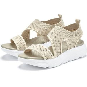 LASCANA Sommerschuh Sandale Sandalette, Sommerschuh aus elastischem Textil besonders leicht VEGAN