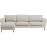 Home affaire Ecksofa "MARSEILLE (279/152cm),L-Form, Rec. rechts/links", Massivholzbeine aus Eiche, in verschieden Bezügen und Farbvarianten