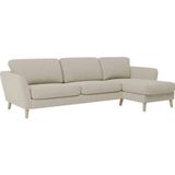 Home affaire Ecksofa "MARSEILLE (279/152cm),L-Form, Rec. rechts/links", Massivholzbeine aus Eiche, in verschieden Bezügen und Farbvarianten