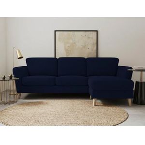 Hoekbank - Blauw - Naturel Poten - 242 cm Breedte - 152 cm Diepte - 88 cm Hoogte