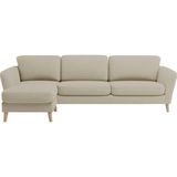 Home affaire Ecksofa "MARSEILLE (279/152cm),L-Form, Rec. rechts/links", Massivholzbeine aus Eiche, in verschieden Bezügen und Farbvarianten