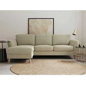 Hoekbank - Cappuccino - Naturel - 242 cm Breedte - 152 cm Diepte - 88 cm Hoogte