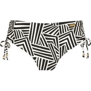 Look - Gedessineerd - Bikinibroekje - Zwart/crème - Recycling-polyamide