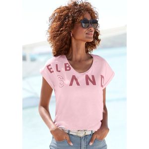 Elbsand - T-shirt - Roze - Korte Mouwen - Gemaakt van Zachte Jersey