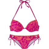 Venice Beach Push-Up-Bikini Kensi mit Kontrasthäkelkante