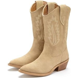 Lascana Cowboy boots Cowboy enkelboots, westernlaarzen, enkelboots van hoogwaardig leer