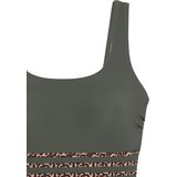 Look - Dierenprint - Badpak - Olijf/Luipaard - Zonder Beugels - Softcups