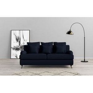 Driezitsbank - Donkerblauw - Vintage/Venge - 210x105x92 cm