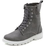 LASCANA Schnürstiefelette, zum Schnüren, modische Optik im Combat Look, Reißverschluss-Boots