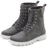 LASCANA Schnürstiefelette, zum Schnüren, modische Optik im Combat Look, Reißverschluss-Boots