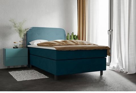 Places of Style Boxspringbett "Marausa", mit Taschen-Federkernmatratze, mit dekorativer Kedernaht