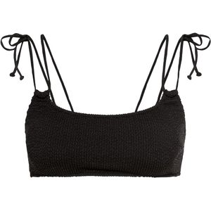 Look - Structuur Patroon - Bralette Bikini - Zwart - 93% Polyamide