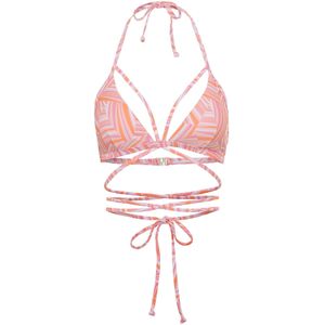 Look - Triangelbikini - Roze Gedessineerd - Recycling-Polyamide