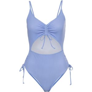 Beenlijn - Hoge Beenlijn - Badpak - Rookblauw - Recycling-Polyamide