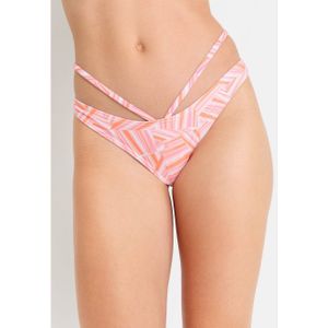 Look - Gedessineerd Bikinibroekje - Roze - Recycling-Polyamide