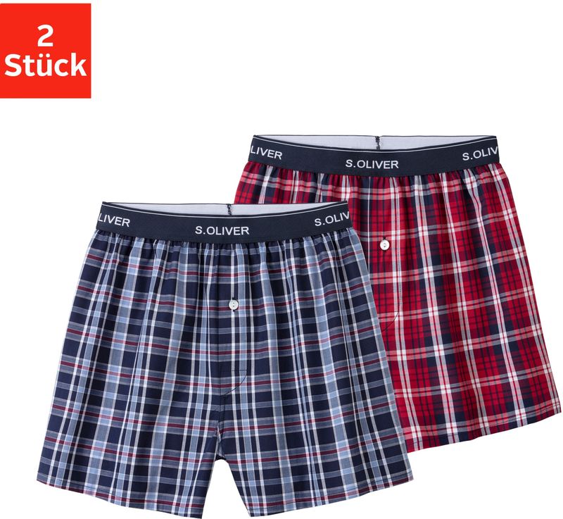s.Oliver Webboxer, (Packung, 2 St.), mit Logo Webbund