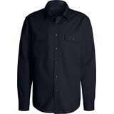 John Devin Langarmhemd, Overshirt aus reiner Baumwolle, mit aufgesetzten Taschen