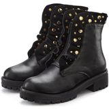 Lascana Laarzen met ritssluiting met glinsterende steentjes en kleine ruches, laarsjes, ankle boots