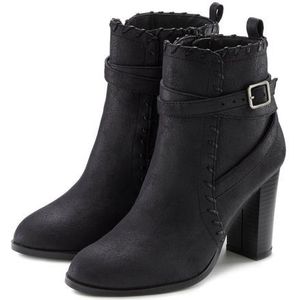LASCANA High-Heel-Stiefelette, im Vintage-Look mit bequemen Blockabsatz, Ankle Boot, Stiefel