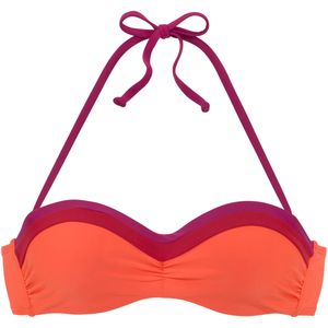 s.Oliver Bikinitop 'Yella'  neonoranje / roodviolet / donkerrood
