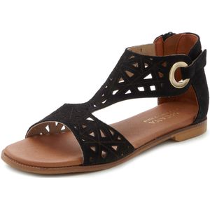 Merk - Model - Sandalen - Effen - Leer/Suède - Platte Hak