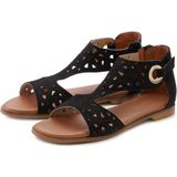 LASCANA Sandale »Sommerschuh«, Sandalette, Sommerschuh aus hochwertigem Leder mit Cut-Outs