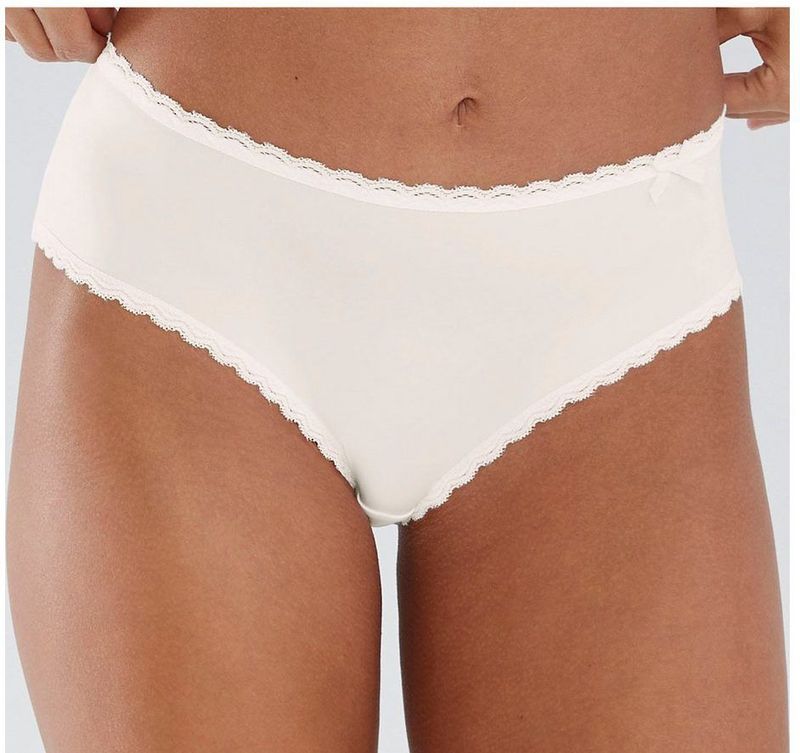 Hipster - Crème - Katoen - Nauwsluitend, Heupmodel