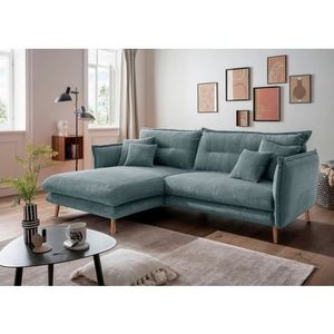 INOSIGN Ecksofa »Lazio modern und bequem, schmale Armlehnen, tolle Detailverarbeitung«, zwei verschiedene Fußfarben wählbar