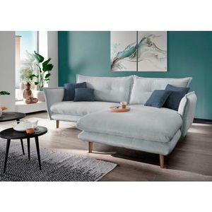 INOSIGN Ecksofa »Lazio modern und bequem, schmale Armlehnen, tolle Detailverarbeitung«, zwei verschiedene Fußfarben wählbar