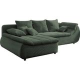 INOSIGN Ecksofa "Imola elegant und bequem, aktuelle Steppung im Sitz, L-Form", wahlweise mit Bettfunktion