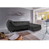 INOSIGN Ecksofa »Imola elegant und bequem, aktuelle Steppung im Sitz, L-Form«, wahlweise mit Bettfunktion