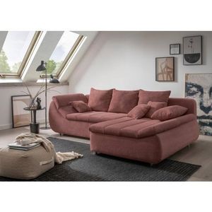 INOSIGN Ecksofa »Imola elegant und bequem, aktuelle Steppung im Sitz, L-Form«, wahlweise mit Bettfunktion