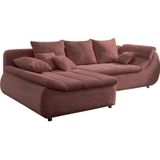 INOSIGN Ecksofa "Imola elegant und bequem, aktuelle Steppung im Sitz, L-Form", wahlweise mit Bettfunktion