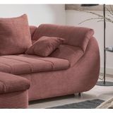 INOSIGN Ecksofa "Imola elegant und bequem, aktuelle Steppung im Sitz, L-Form", wahlweise mit Bettfunktion