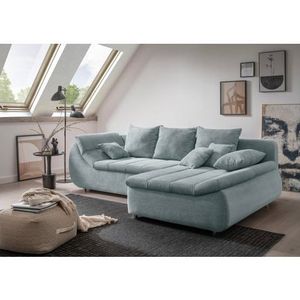 INOSIGN Ecksofa "Imola elegant und bequem, aktuelle Steppung im Sitz, L-Form", wahlweise mit Bettfunktion