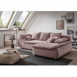 INOSIGN Ecksofa "Imola elegant und bequem, aktuelle Steppung im Sitz, L-Form", wahlweise mit Bettfunktion