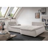 INOSIGN Ecksofa "Imola elegant und bequem, aktuelle Steppung im Sitz, L-Form", wahlweise mit Bettfunktion