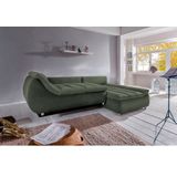 INOSIGN Ecksofa "Imola elegant und bequem, aktuelle Steppung im Sitz, L-Form", wahlweise mit Bettfunktion