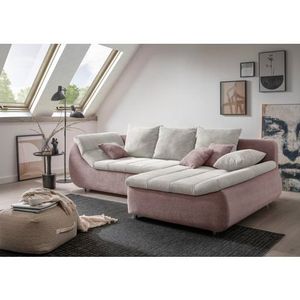 INOSIGN Ecksofa »Imola elegant und bequem, aktuelle Steppung im Sitz, L-Form«, wahlweise mit Bettfunktion