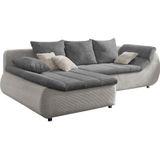 INOSIGN Ecksofa Imola elegant und bequem, aktuelle Steppung im Sitz, L-Form, wahlweise mit Bettfunktion