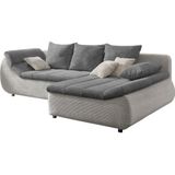 INOSIGN Ecksofa "Imola elegant und bequem, aktuelle Steppung im Sitz, L-Form", wahlweise mit Bettfunktion