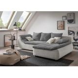 INOSIGN Ecksofa "Imola elegant und bequem, aktuelle Steppung im Sitz, L-Form", wahlweise mit Bettfunktion