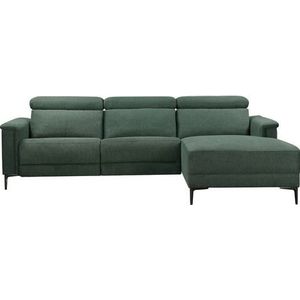Places of Style Hoekbank Lund, L-vorm, 261 cm, handmatige of elektrische relaxfunctie (met USB-A)