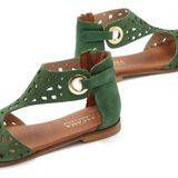 LASCANA Sandale »Sommerschuh«, Sandalette, Sommerschuh aus hochwertigem Leder mit Cut-Outs
