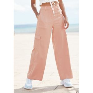 Casual Stofbroek - Peach - Lyocell - Wijdere Vorm - Normale Taillehoogte