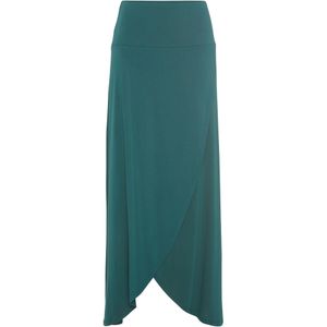 Lascana - Maxirok - Petrol - Viscose Jersey - Wikkellook met Split