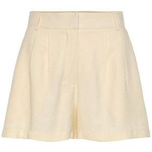 Korte Broek - Crème - Met Plooien - Steekzakken - Ritssluiting