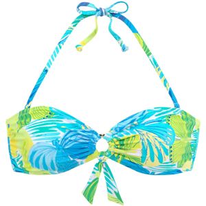 Look - Gedessineerd - Bandeau Bikini - Blauw/Groen - Handwas