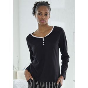 Vivance Dreams Pyjamaoberteil, mit Paspel und kurzer Zier-Knopfleiste