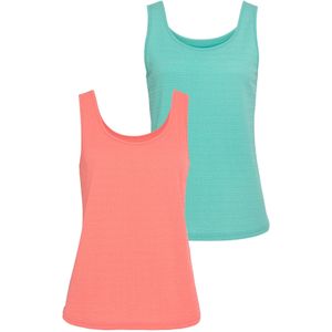 VIVANCE Top  jade groen / zalm roze
